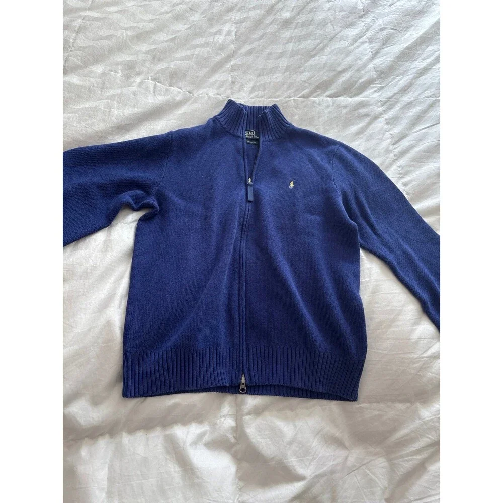 Polo Ralph Lauren: Men’s Navy Blue Full-Zip Sweater, Size M — NWOT